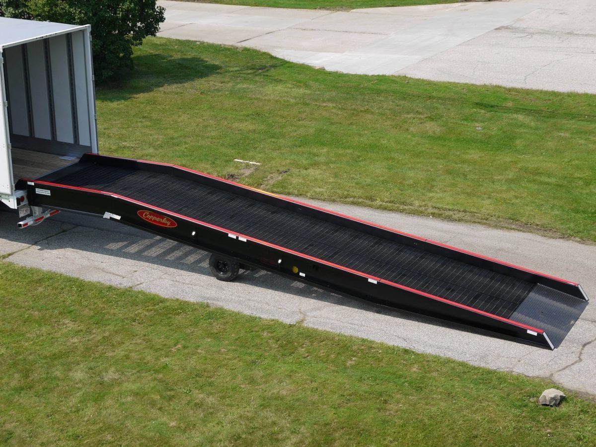 A photo of one of Copperloy's portable ramps.