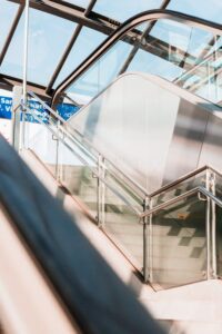 glass staircase- floating stair treads