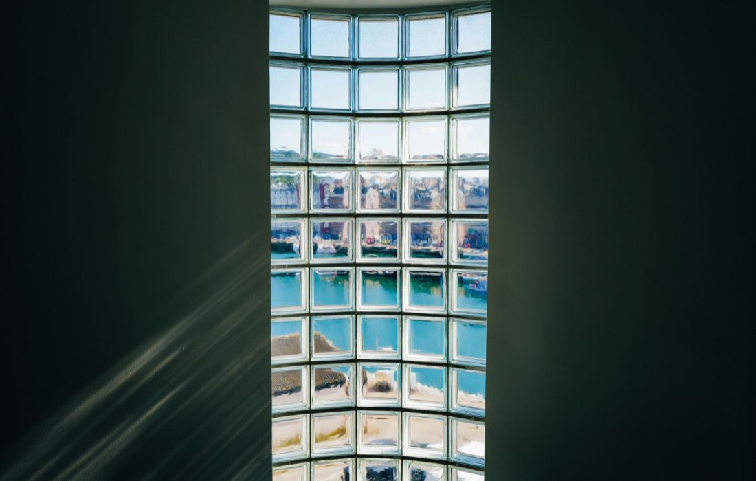 clear glass blocks windows